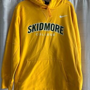 Nike Men’s Crewneck Hoodie in Bright Yellow with Skidmore College Logo